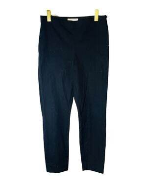 Everlane The Bi-Stretch Work Pant Black Side Zip Slim Ankle Trousers Size 8